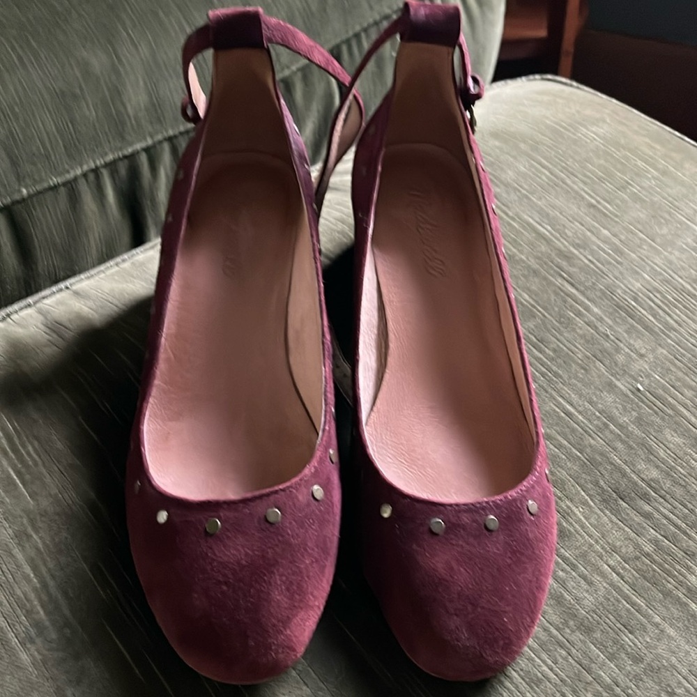Madewell The Inez Stud Ankle-Strap Shoe Sz 8